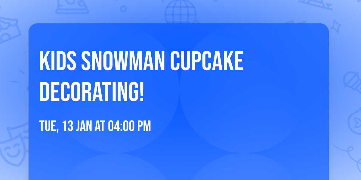 Kids Snowman Cupcake Decorating!