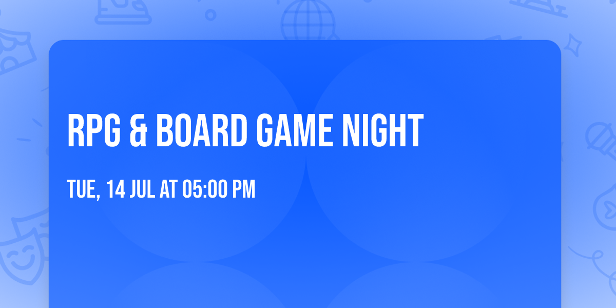RPG & Board Game Night