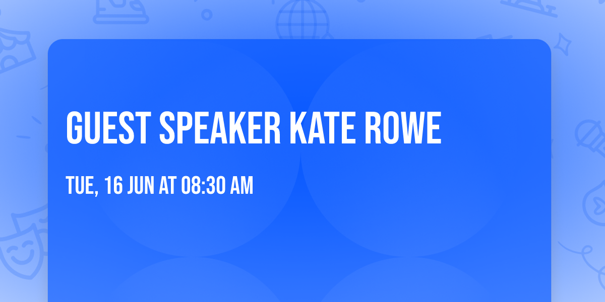 Guest speaker Kate Rowe — Wollongong City Libraries
