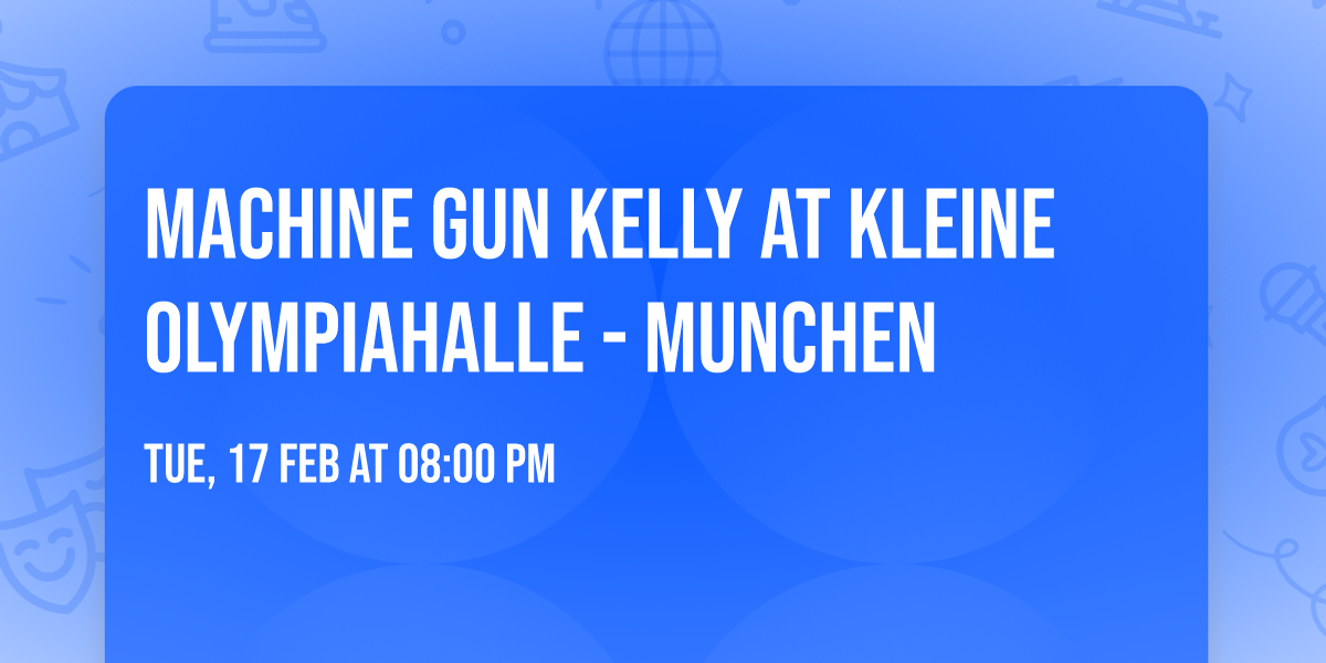 Machine Gun Kelly at Kleine Olympiahalle  - Munchen