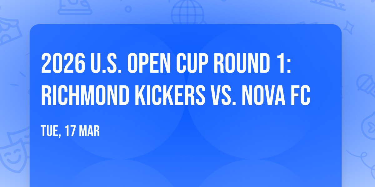 2026 U.S. Open Cup Round 1: Richmond Kickers vs. NOVA FC