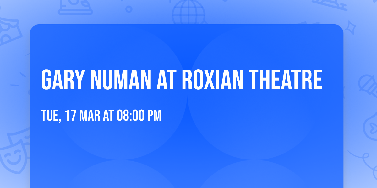 Gary Numan at Roxian Theatre