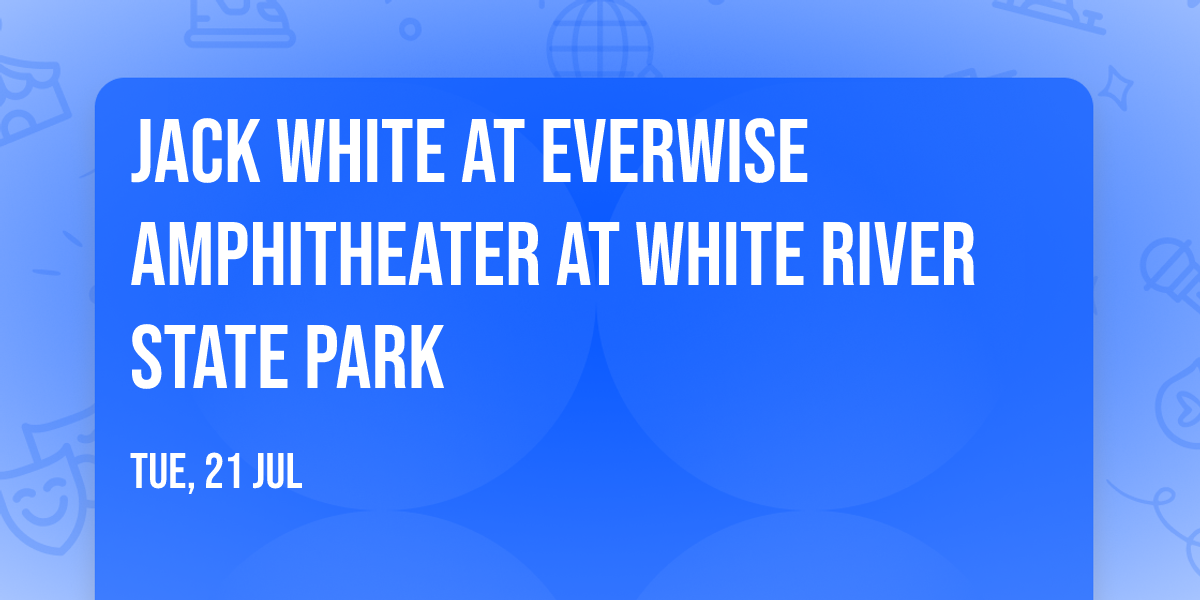 Jack White at Everwise Amphitheater at White River State Park