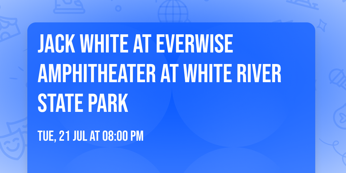Jack White at Everwise Amphitheater at White River State Park