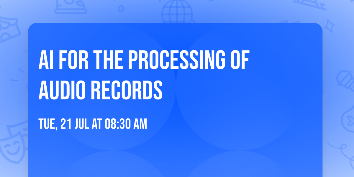 AI for the Processing of Audio Records