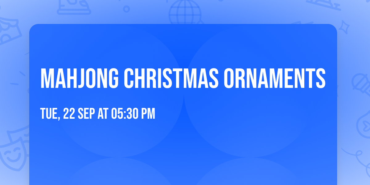 Mahjong Christmas Ornaments