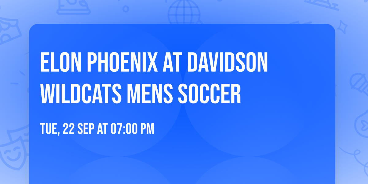 Elon Phoenix at Davidson Wildcats Mens Soccer