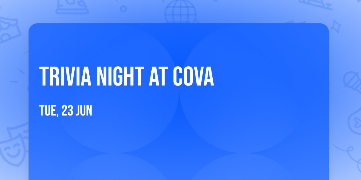 Trivia Night at COVA