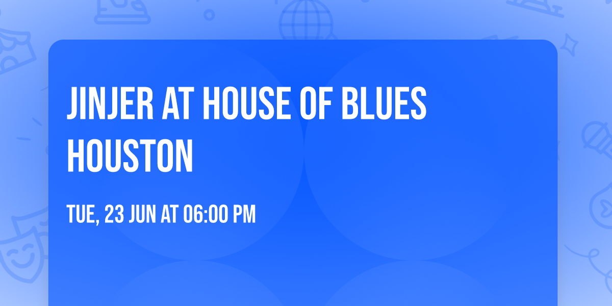 Jinjer at House of Blues Houston