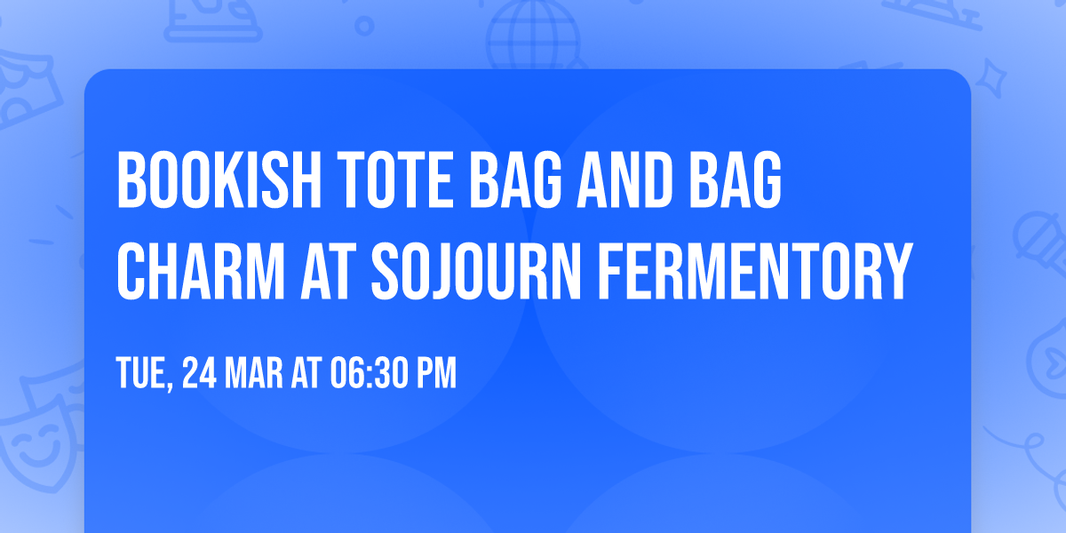Bookish Tote Bag and Bag Charm at Sojourn Fermentory