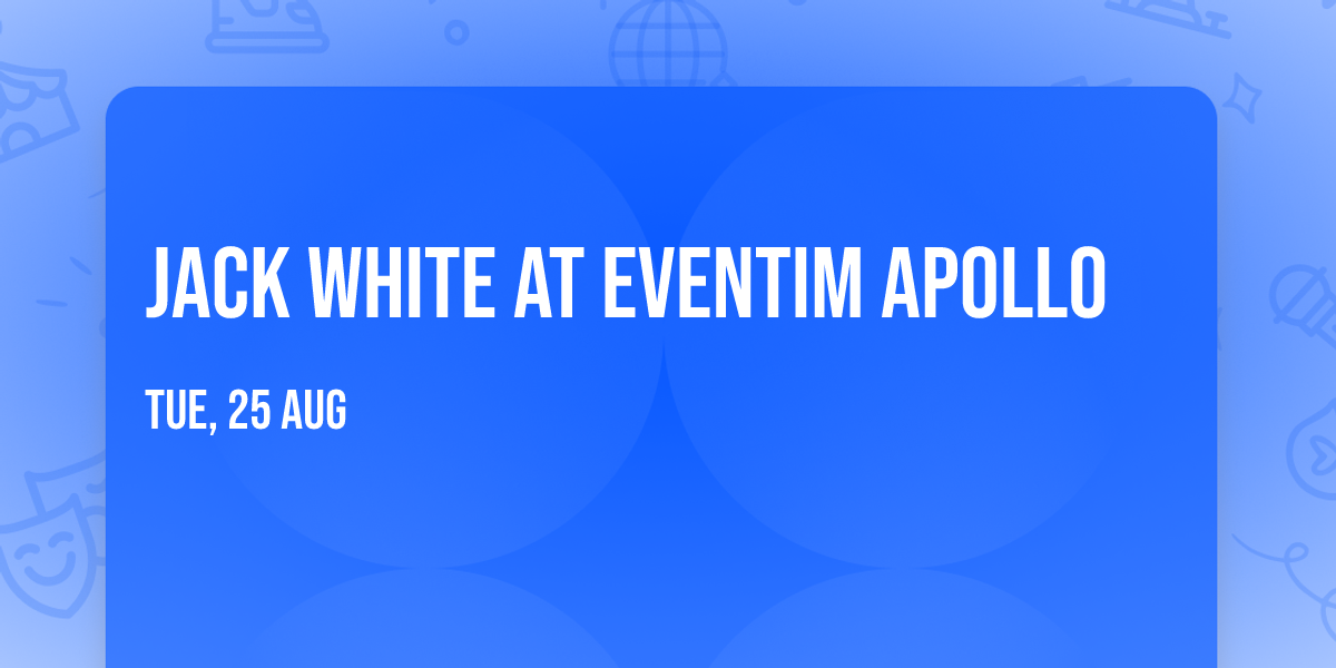 Jack White at Eventim Apollo