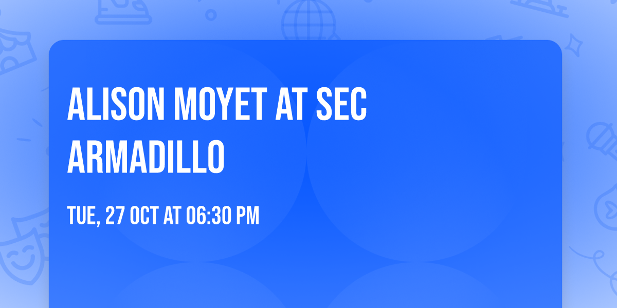 Alison Moyet at SEC Armadillo