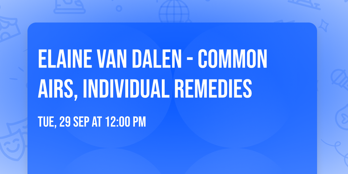 Elaine Van Dalen - Common Airs, Individual Remedies