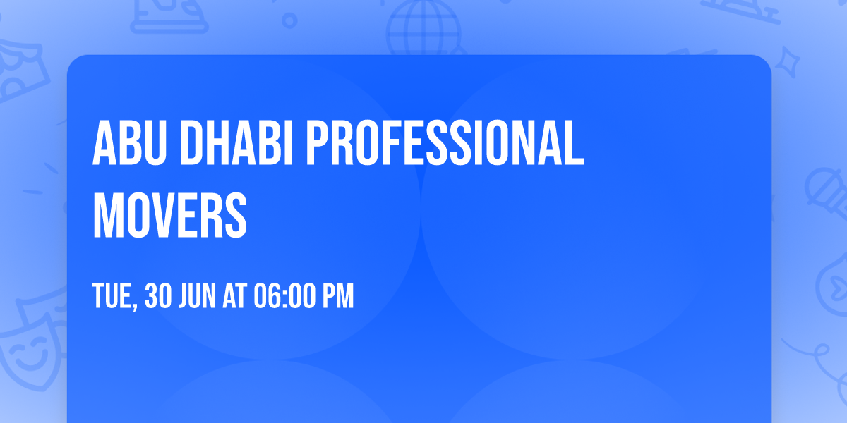 ABU dhabi professional movers 