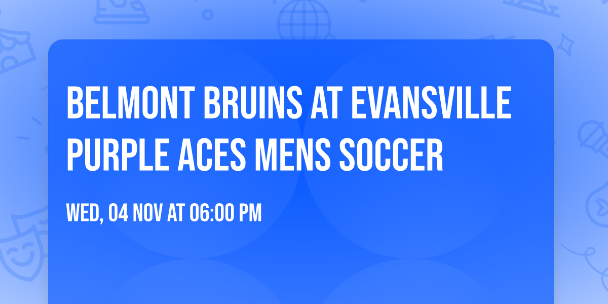 Belmont Bruins at Evansville Purple Aces Mens Soccer
