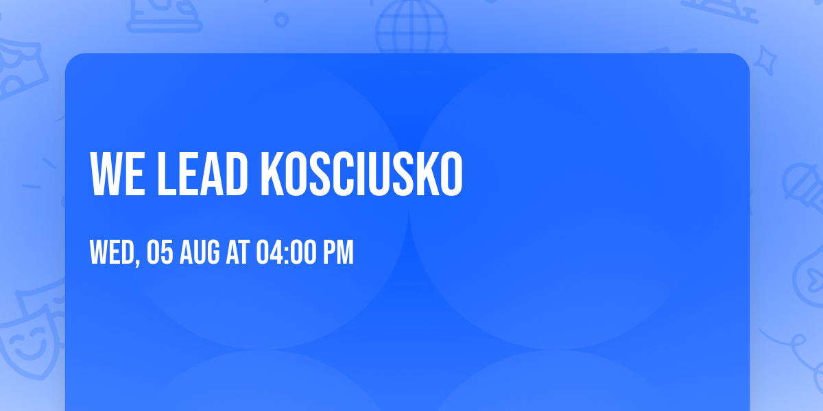WE LEAD Kosciusko