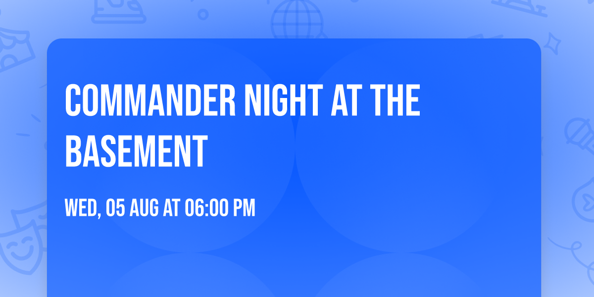 Commander Night at The Basement