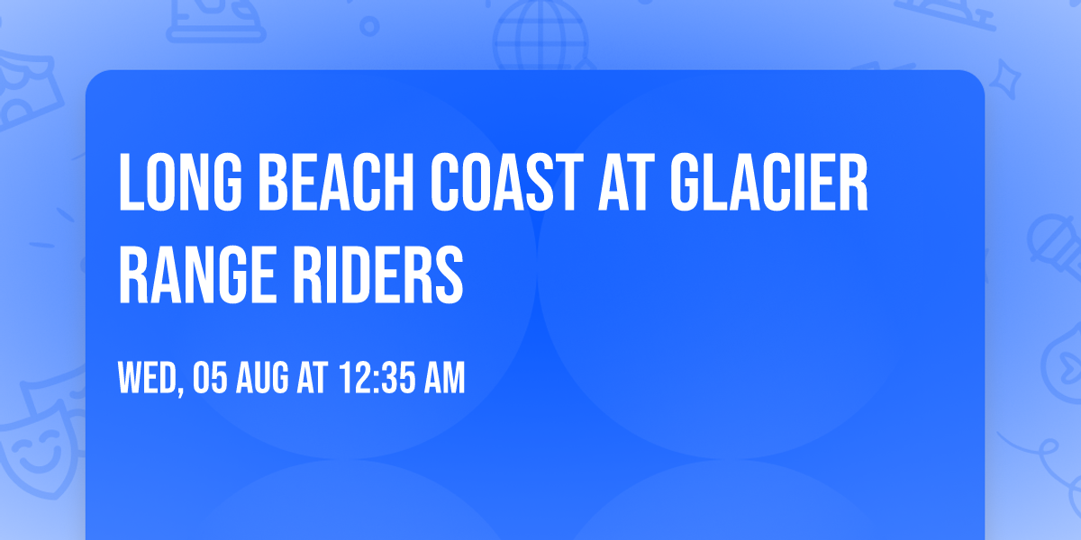 Long Beach Coast at Glacier Range Riders
