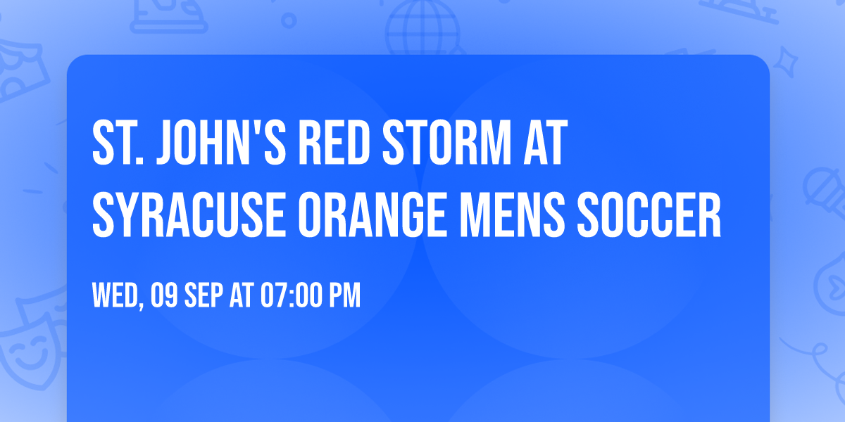 St. John's Red Storm at Syracuse Orange Mens Soccer