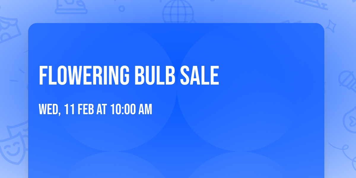 Flowering Bulb Sale