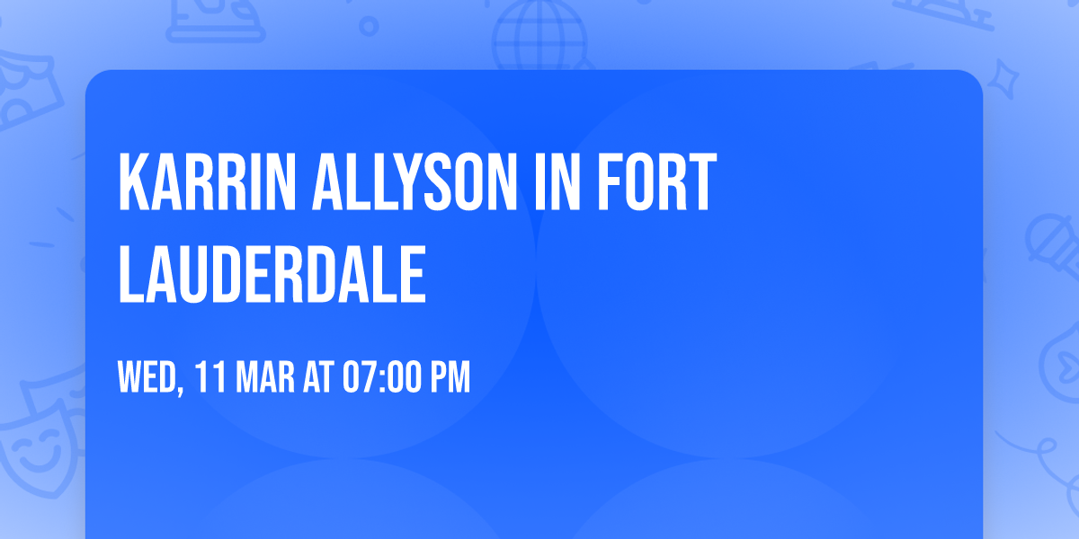 Karrin Allyson in Fort Lauderdale