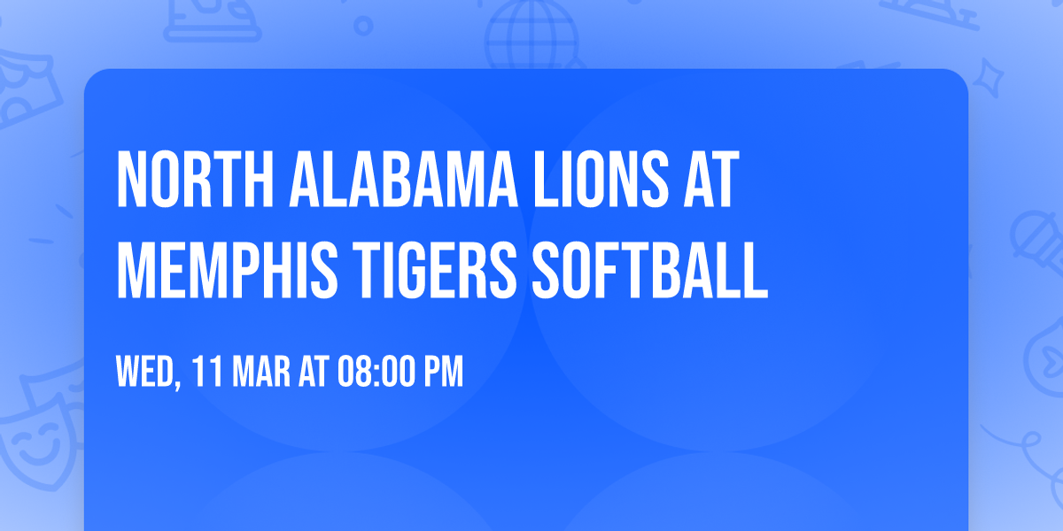 North Alabama Lions at Memphis Tigers Softball