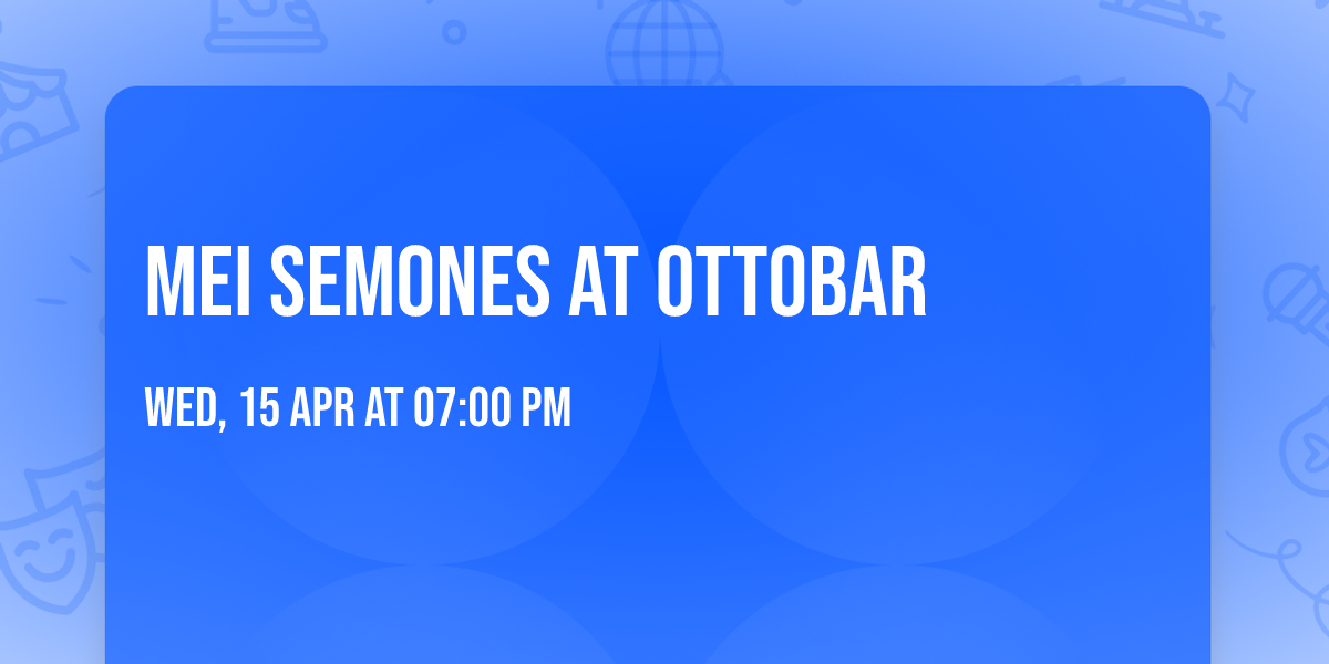 Mei Semones at Ottobar