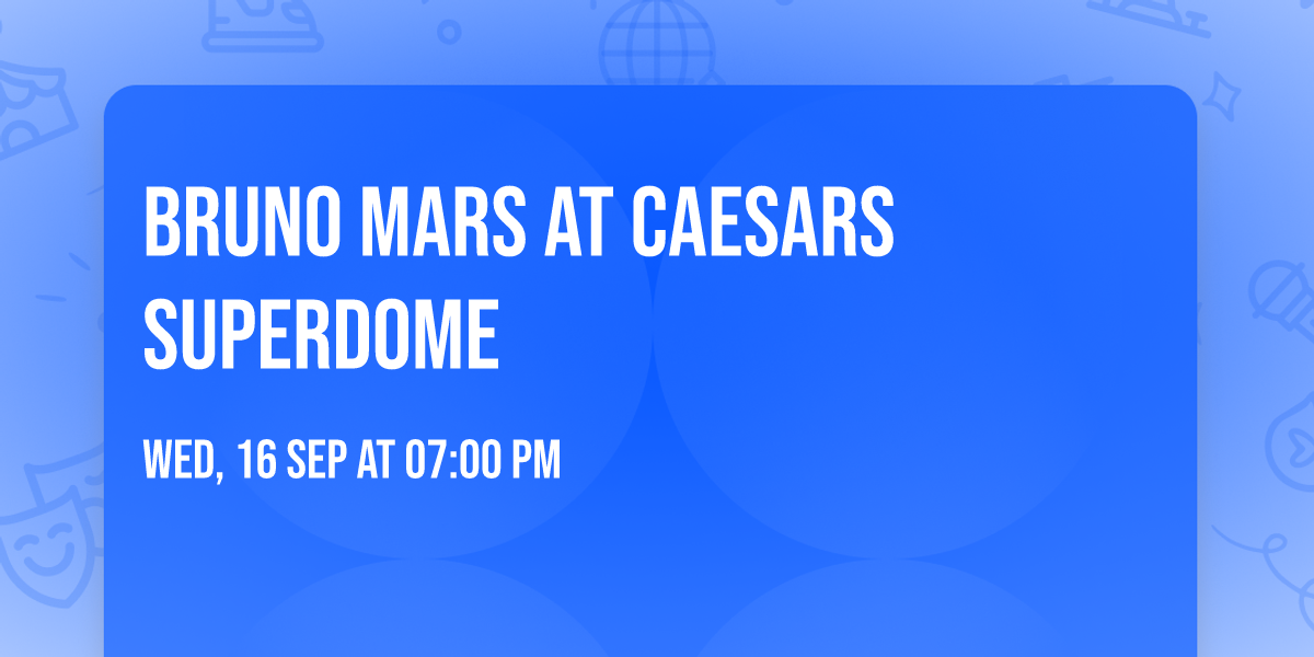 Bruno Mars at Caesars Superdome