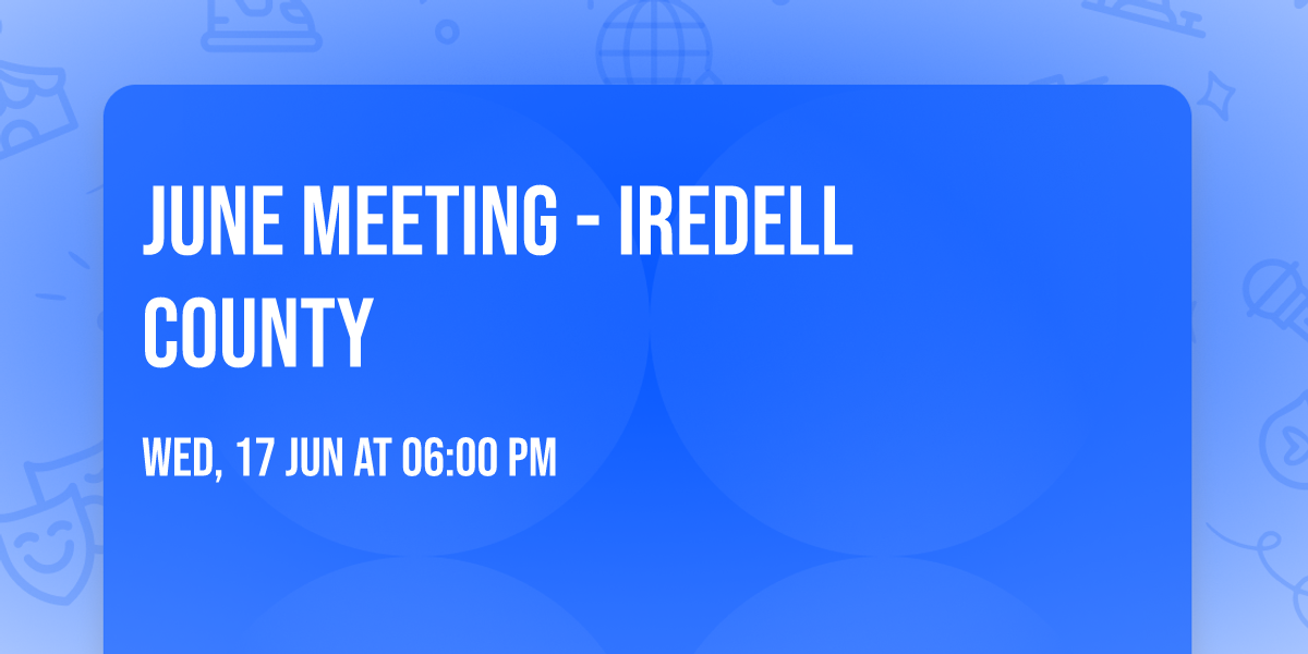 June Meeting - Iredell County