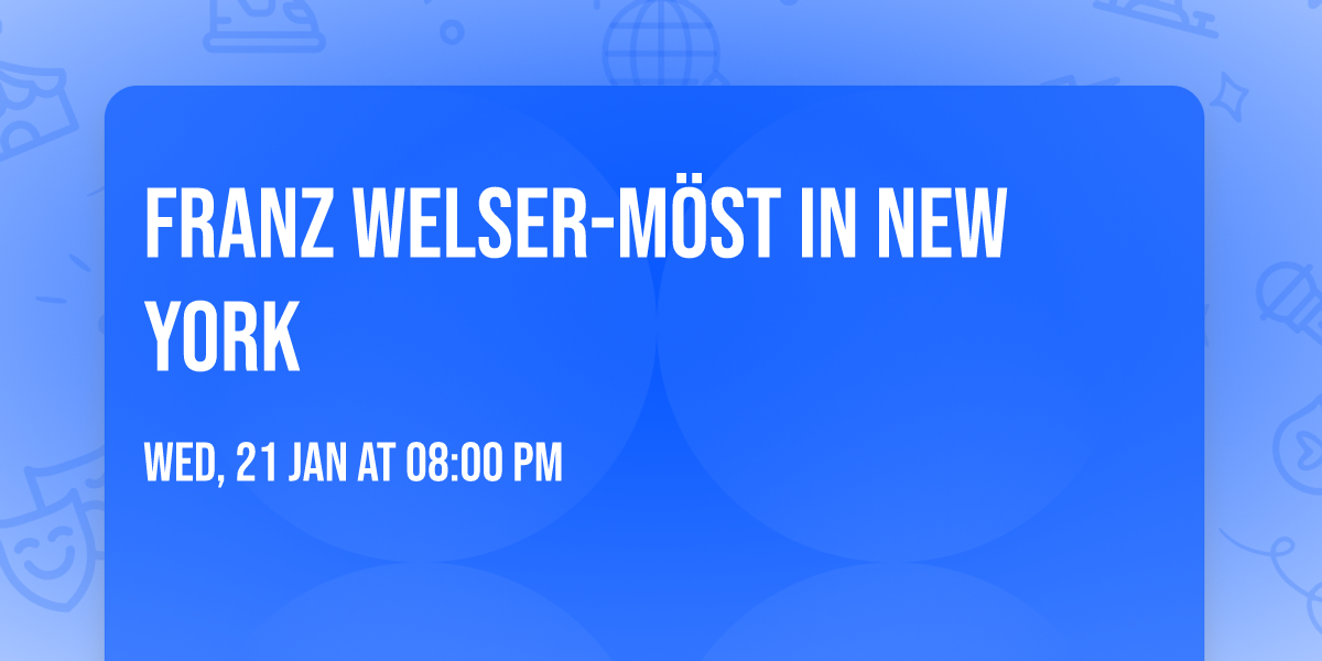 Franz Welser-M\u00f6st in New York