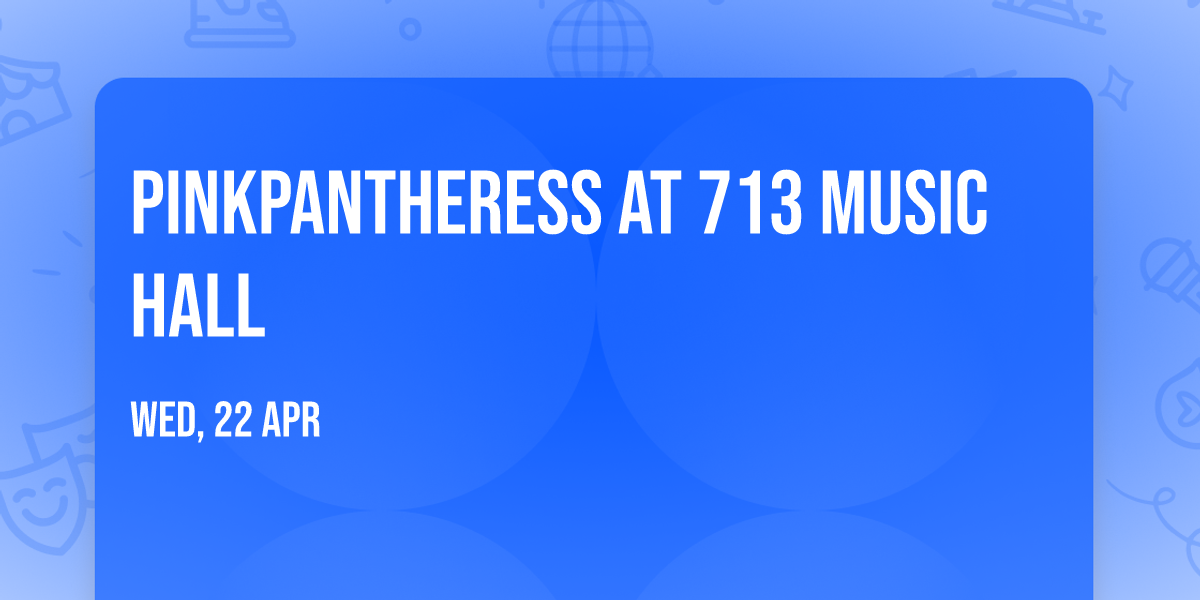 PinkPantheress at 713 Music Hall