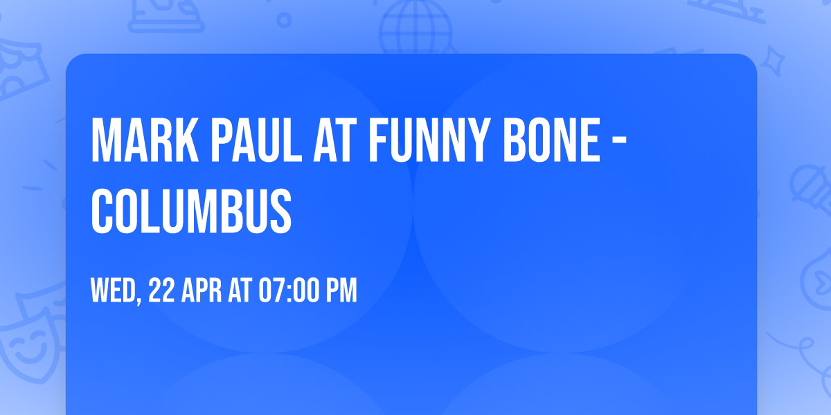 Mark Paul at Funny Bone - Columbus