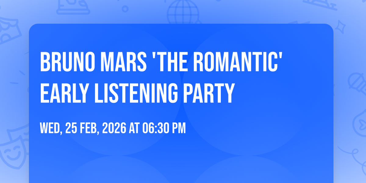 Bruno Mars 'The Romantic' Early Listening Party