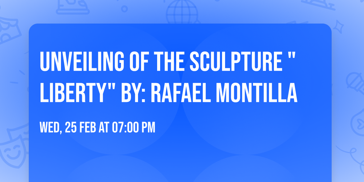 Unveiling of the sculpture "Liberty" by: Rafael Montilla