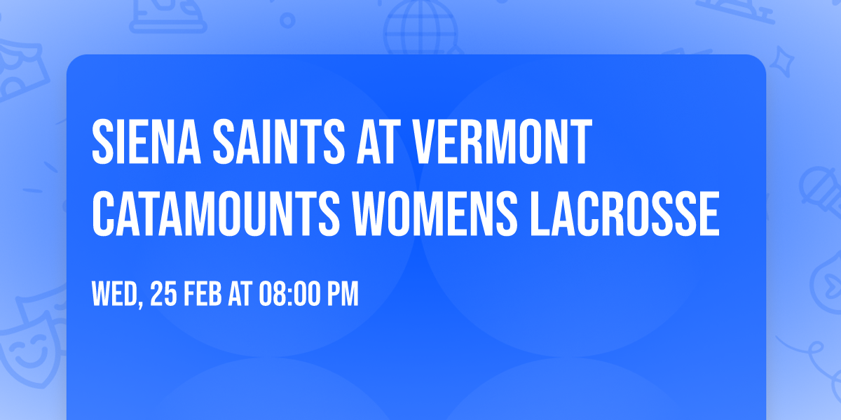 Siena Saints at Vermont Catamounts Womens Lacrosse