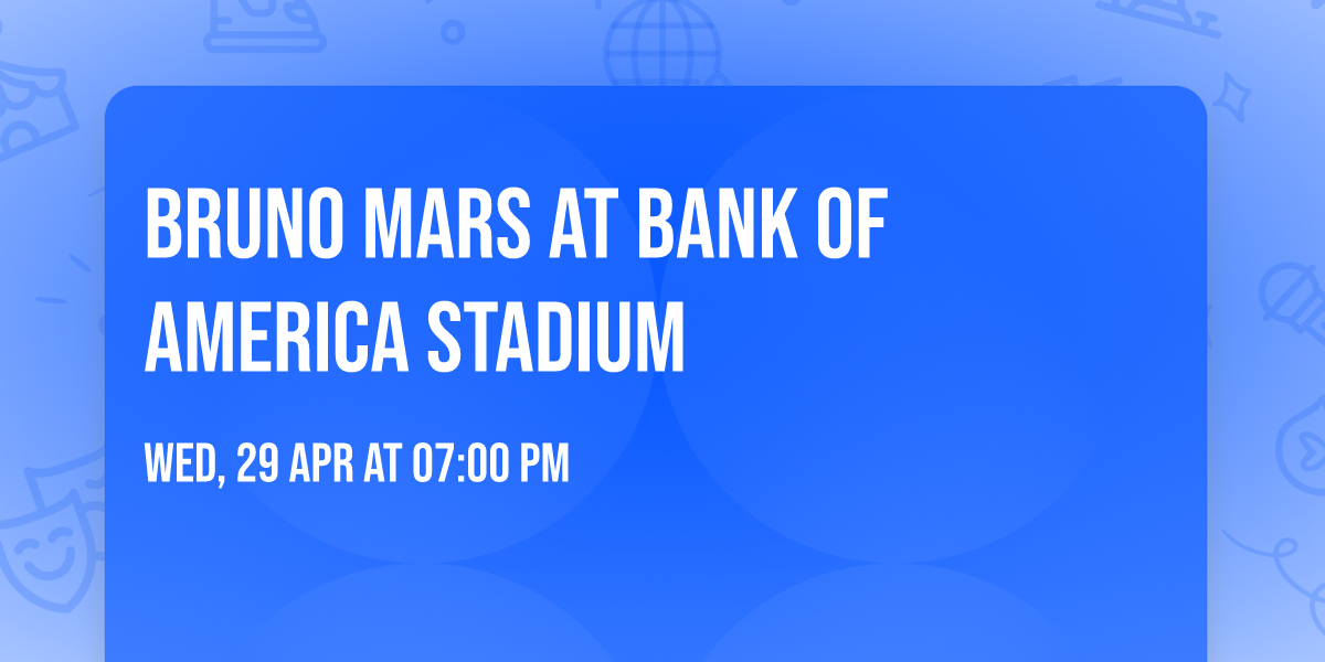 Bruno Mars at Bank of America Stadium