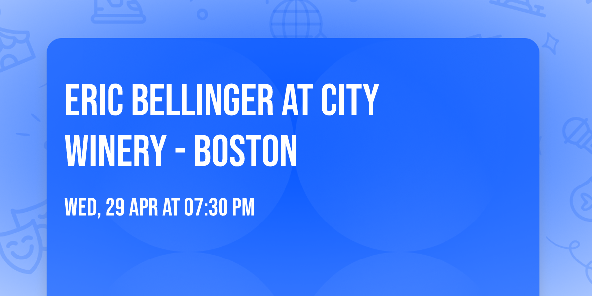 Eric Bellinger at City Winery - Boston