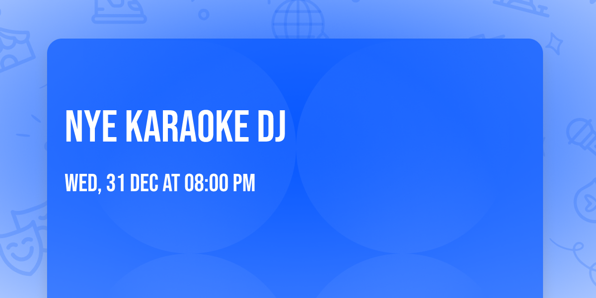 NYE Karaoke DJ