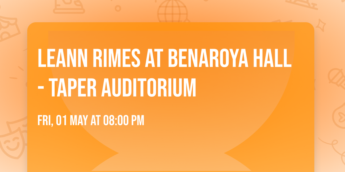LeAnn Rimes at Benaroya Hall - Taper Auditorium