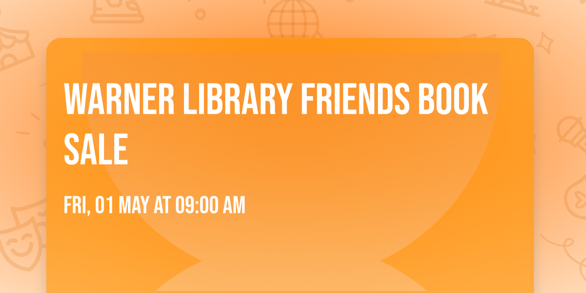 Warner Library Friends Book Sale