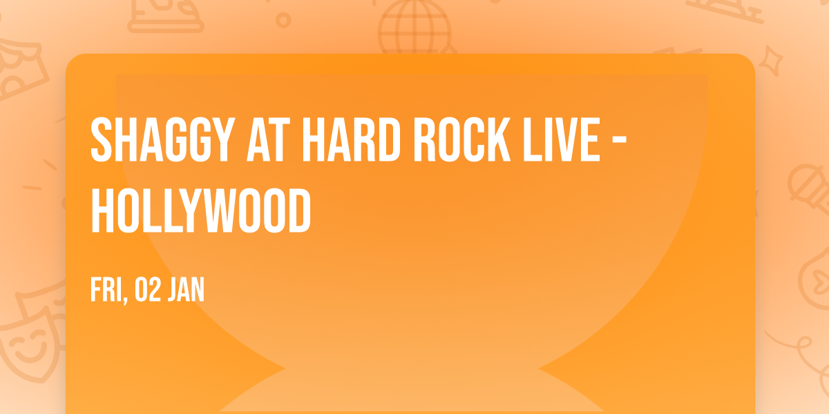 Shaggy at Hard Rock Live - Hollywood