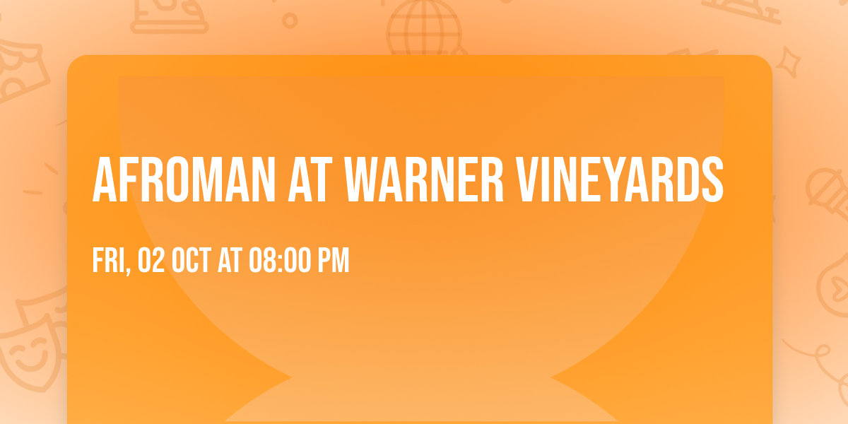 Afroman at Warner Vineyards
