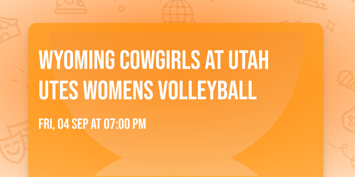 Wyoming Cowgirls at Utah Utes Womens Volleyball