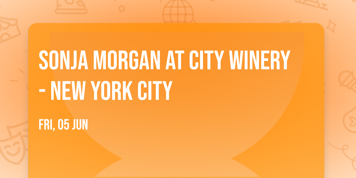 Sonja Morgan at City Winery - New York City