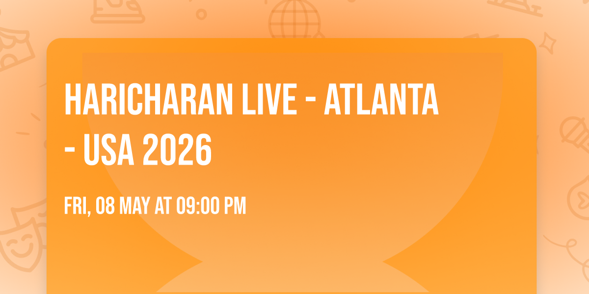 Haricharan Live   - Atlanta - USA 2026