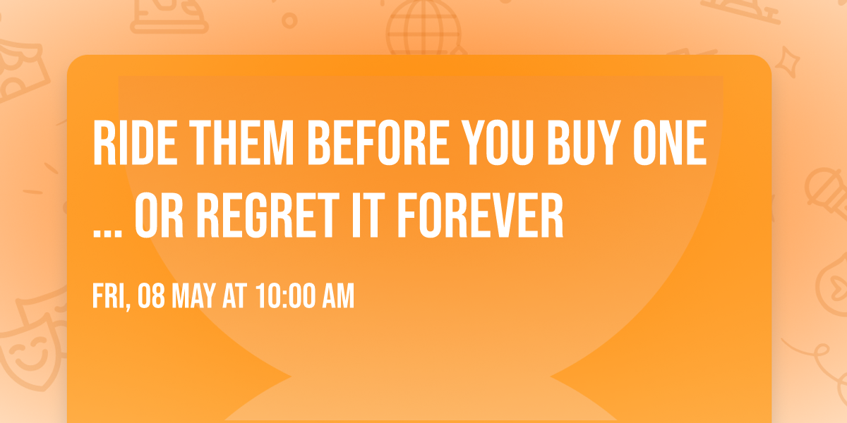 \ud83d\udd25RIDE THEM BEFORE YOU BUY ONE\u2026 OR REGRET IT FOREVER \ud83d\udd25
