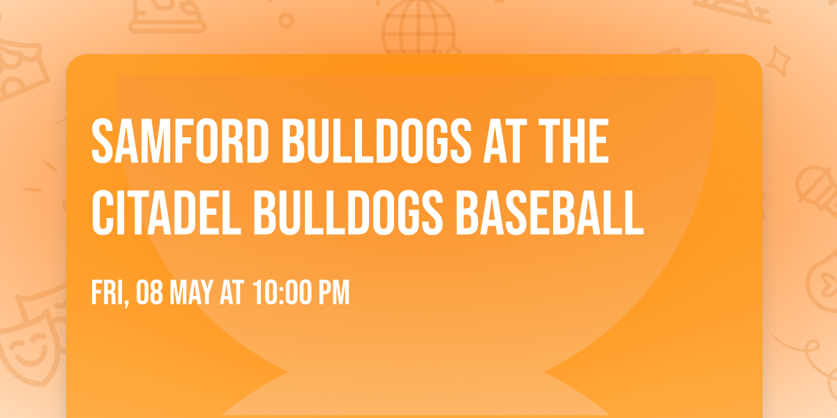 Samford Bulldogs at The Citadel Bulldogs Baseball
