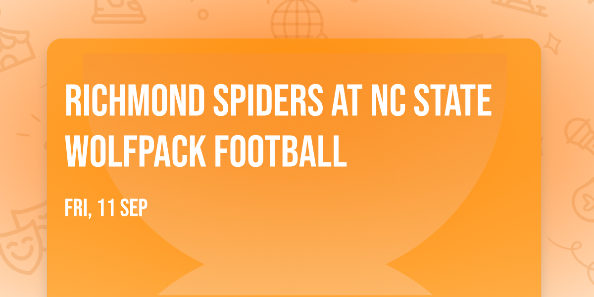 Richmond Spiders at NC State Wolfpack Football