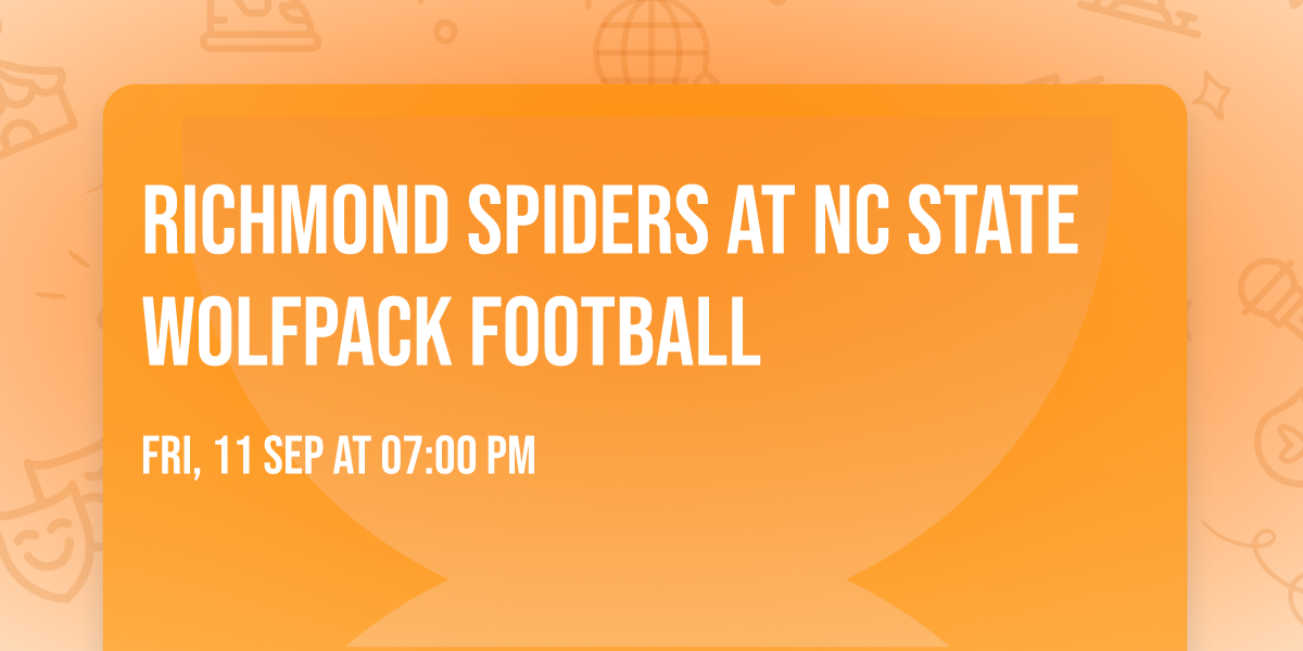 Richmond Spiders at NC State Wolfpack Football