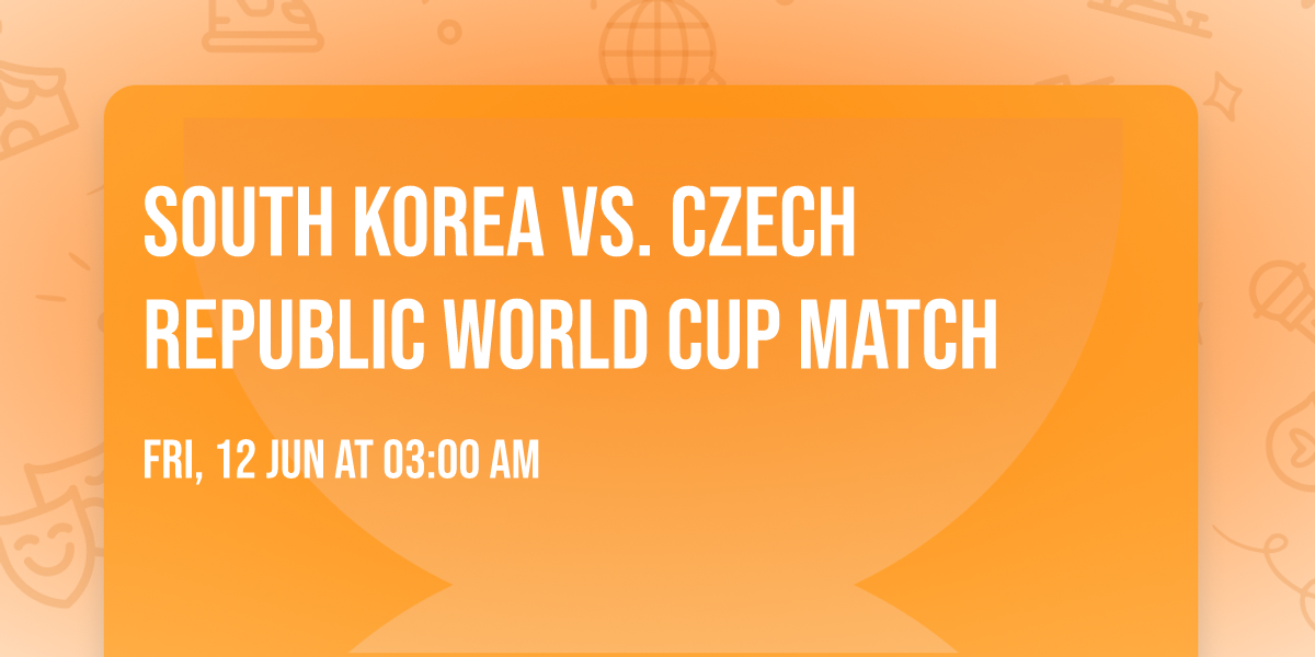 South Korea vs. Czech Republic World Cup Match